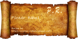 Pintér Ráhel névjegykártya