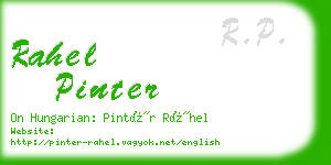 rahel pinter business card